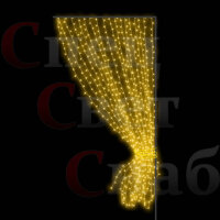 Светодиодная консоль Занавес Желтая Акция