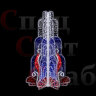 Светодиодный фонтан на день России Триколор 4 x 2.5 м Мод1 Акция