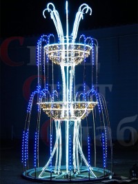 Световой фонтан "Королевский стандарт" 2х3м мульти